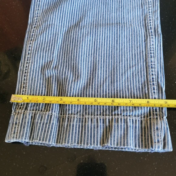 Blue Striped Denim Pants 36x34 - Picture 10 of 13